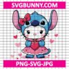 Hello Kitty Stitch Valentines Day Svg, Heart Svg, Love Svg, Valentine's Day Svg