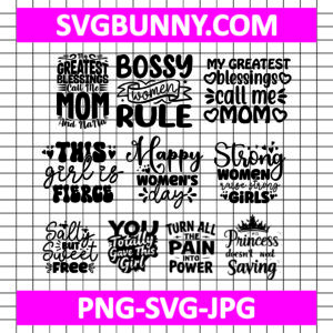 International Women's Day SVG Bundle, Happy Women's Day SVG, Strong Women's Day SVG