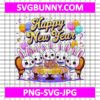 Kawaii Bunny Party SVG, Happy New Year 2025 SVG, Bunny SVG, New Year SVG