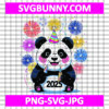 Kawaii Panda Fireworks SVG, New Year 2025 SVG, Panda SVG, New Year SVG