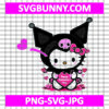 Kuromi Heart Svg, Hello Kitty Svg, Love Svg, Heart Svg, Valentine Day Svg