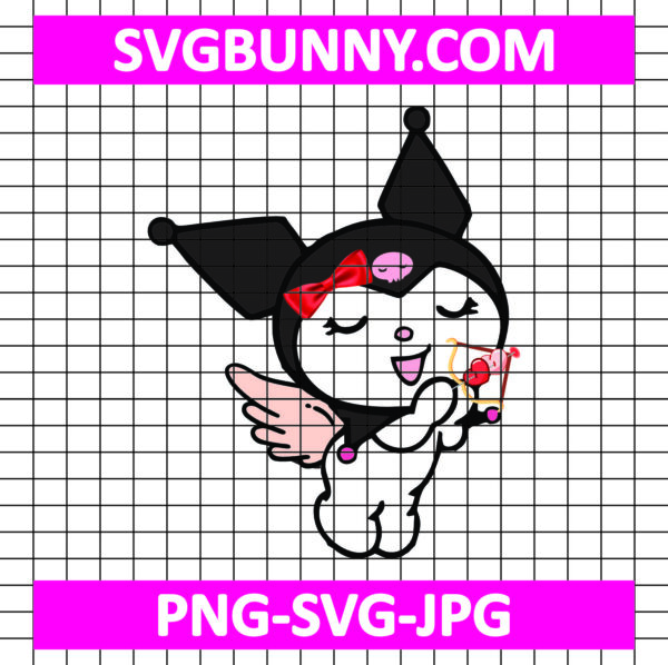 Kuromi angel Valentine Day SVG, Valentines Day SVG, Kuromi SVG