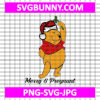 Merry and Pregnant SVG, Christmas Pregnancy SVG, Mama Bear SVG