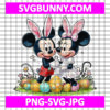 Mickey and Minnie Bunny SVG, Minnie Mouse SVG, Mickey Mouse Easter SVG