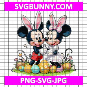 Mickey and Minnie Bunny SVG, Minnie Mouse SVG, Mickey Mouse Easter SVG