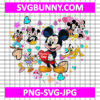 Mickey Friends Heart Valentines Day SVG, Disney Valentine SVG, Mickey Friends SVG, Heart SVG