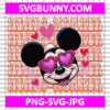 Mickey Mouse Heart Valentine Day SVG, Mickey Mouse SVG, Heart SVG, Happy Valentines Day SVG