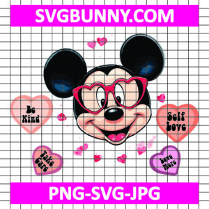 Mickey Valentine's Day SVG, Mickey Candy Heart SVG, Disney Valentine SVG