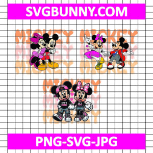 Mickey and Minnie Valentine Day SVG, Mickey SVG, Minnie SVG, Mickey Love Minnie SVG, Mickey Hug Minnie SVG