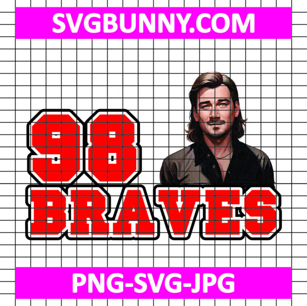 Morgan Wallen Braves SVG, 98 Braves SVG, Atlanta Braves SVG