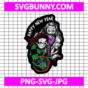 My Hero Academia & Demon Slayer Happy New Year SVG, My Hero Academia & Demon Slayer SVG, Anime SVG