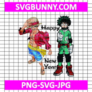 My Hero Academia & One Piece New Year SVG, My Hero Academia SVG, One Piece SVG, Anime SVG