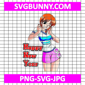 Nami Happy New Year SVG, Nami SVG, One Piece SVG, Anime SVG