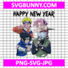 Naruto & Friends Happy New Year SVG, Naruto & Friends SVG, Naruto SVG, Anime SVG