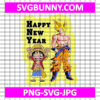 One Piece & Dragon Ball Z New Year SVG, One Piece SVG, DBZ SVG, Anime SVG