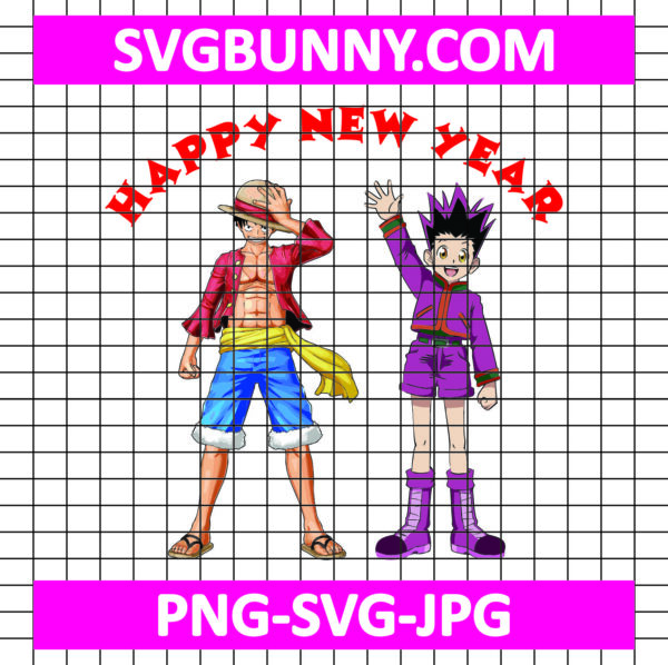 One Piece & Hunter x Hunter New Year SVG, One Piece SVG, Hunter x Hunter SVG, Anime SVG