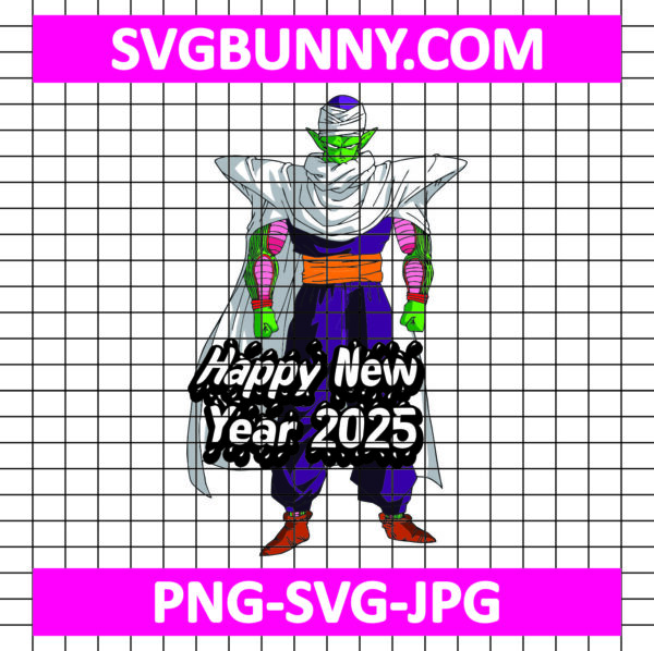 Piccolo New Year 2025 SVG, Dragon Ball Z SGV, Piccolo SVG, Anime SVG