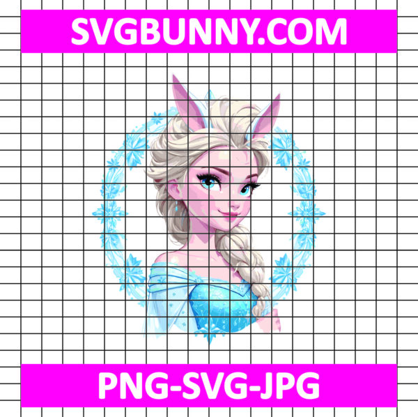 Princess Elsa Frozen SVG, Happy Easter SVG, Princess Easter SVG