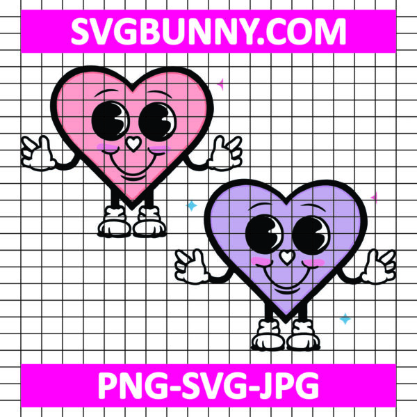 Retro Valentines Heart SVG, Retro Heart SVG, Valentines Day SVG