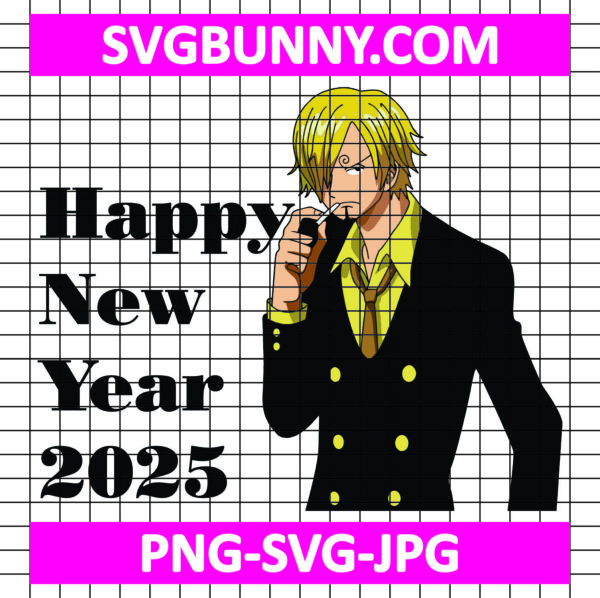 Sanji New Year 2025 SVG, Sanji SVG, One Piece SVG, Anime SVG