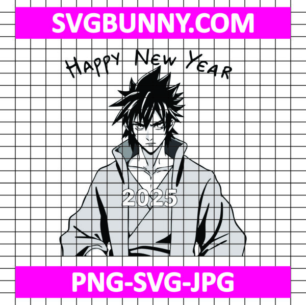 Sasuke New Year 2025 SVG, Sharingan Master SVG, Sasuke SVG, Naruto Shippuden SVG, Anime SVG, New Year SVG