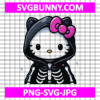 Skeleton Hello Kitty SVG, Halloween SVG, Hello Kitty SVG, Kawaii SVG, Cricut Silhouette Vector Cut File