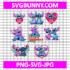 Stitch And Angel Valentine Bundle SVG, Disney SVG, Stitch Love Angel SVG, Stitch SVG