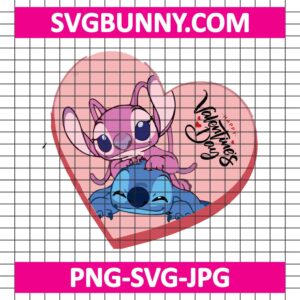 Stitch Angel Better Together Valentine SVG, Stitch and Angel SVG, Cute Stitch SVG, Valentines Day SVG