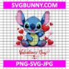 Stitch Cute Valentines Day SVG, Cute Stitch SVG, Stitch Heart SVG, Disney SVG