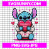 Stitch Love Valentine Day SVG, Stitch SVG, Love SVG, Happy Valentines Day SVG, Heart SVG