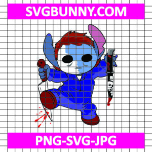 Stitch Michael Myers SVG, Stitch Horror Killing SVG, Stitch Halloween SVG, Stitch SVG, Michael Myers SVG