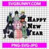 Team 7 Happy New Year SVG, Naruto SVG, Anime SVG, New Year SVG