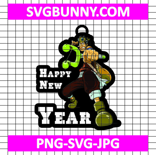 Usopp Happy New Year SVG, Usopp SVG, One Piece SVG, Anime SVG