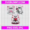 Valentines ghost heart SVG, Cute Ghost SVG, Valentine's Day SVG