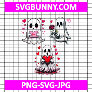 Valentines ghost heart SVG, Cute Ghost SVG, Valentine's Day SVG