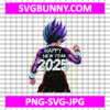 Vegeta New Year SVG, Vegeta SVG, DBZ SVG, New Year SVG