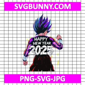 Vegeta New Year SVG, Vegeta SVG, DBZ SVG, New Year SVG