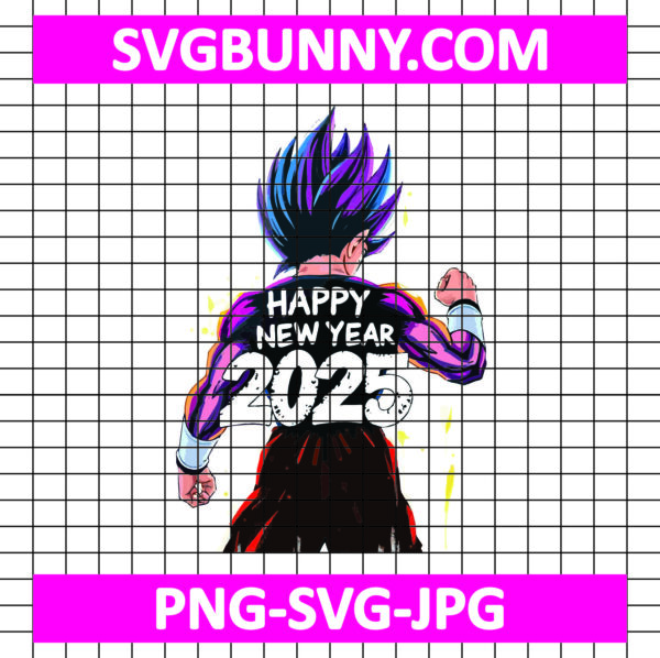 Vegeta New Year SVG, Vegeta SVG, DBZ SVG, New Year SVG