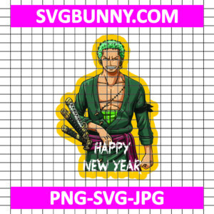 Zoro New Year SVG, One Piece SVG, Zoro SVG, Roronoa Zoro SVG, New Year SVG