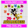 Autism Awareness Mouse SVG, Mouse Autism SVG, Character Autism SVG, Cartoon Autism SVG