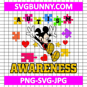 Autism Awareness Mouse SVG, Mouse Autism SVG, Character Autism SVG, Cartoon Autism SVG