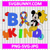 Autism Mickey Mouse Be Kind SVG, Mickey Mouse Love SVG, Mickey Mouse Awareness Autism SVG