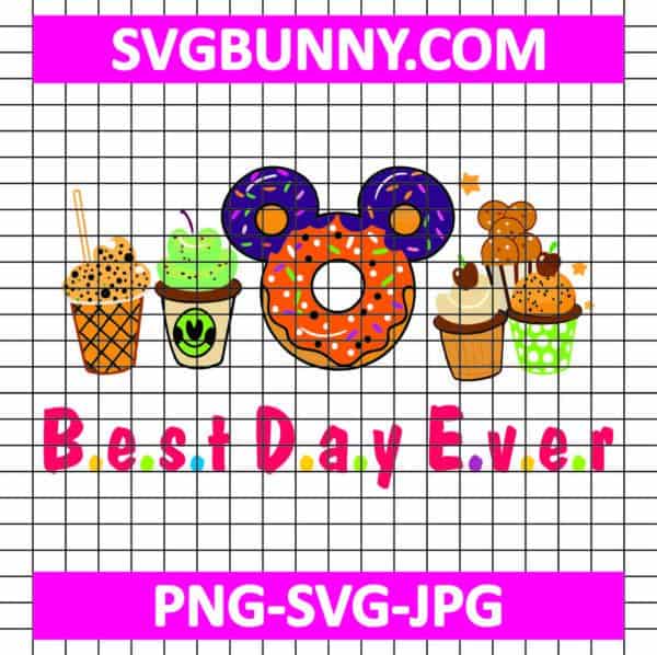 Best Day Ever Halloween SVG, Carnival Food SVG, Disney Halloween Snacks SVG, Carnival SVG