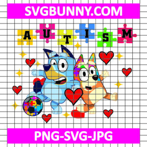 Bluey Cartoon Autism SVG, Bluey SVG, Cartoon SVG