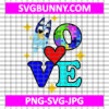 Bluey loves Autism SVG, Bluey SVG, Bluey Heart SVG