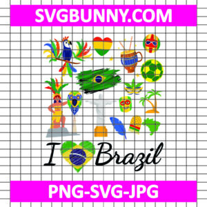 Carnival SVG, Brazil Clipart, Brazil SVG, Brazilian Lover Gift SVG, Rio de Janeiro SVG