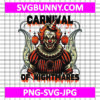 Carnival of Nightmares PNG File, Halloween Clown PNG, Halloween PNG, Carnival SVG, Nightmares SVG File