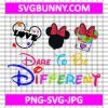 Dare To Be Different SVG, Magical World Disney Autism Awareness Month SVG, Mickey Mouse Autism SVG Png Dxf Eps