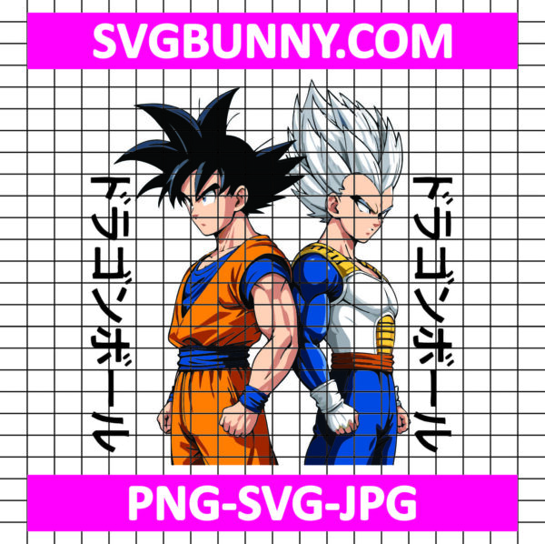 Goku And Vegeta SVG, Goku Fight Together SVG, Dragon Ball SVG, Anime SVG