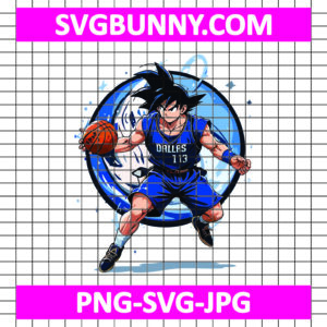 Goku Dallas Mavericks PNG, Dragonball Goku NBA Basketball PNG, Goku NBA Basketball SVG, Anime SVG, Goku Dallas SVG